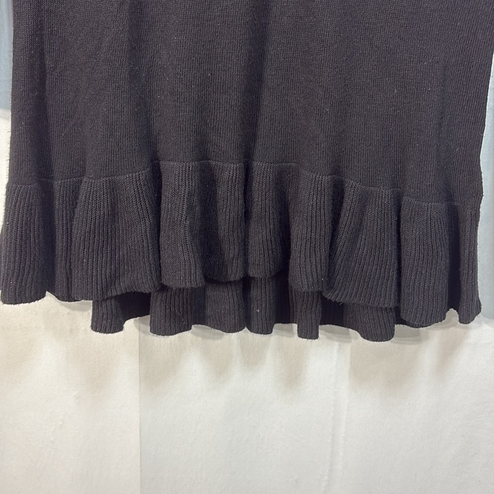 π« H&M black scoop neck, black knit sweater with peplum 3/4 sleeves: - Picture 5 of 6